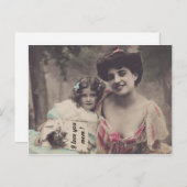 母娘ヴィンテージポートレート葉書 ポストカード (正面/裏面)