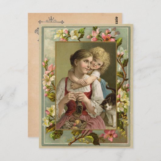 母娘ヴィンテージ再生葉書 ポストカード (正面/裏面)