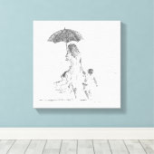 母子スリランカ キャンバスプリント (インサイチュ (ウッドフロア))