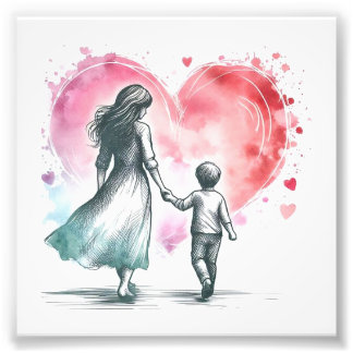 母子ポスター フォトプリント           