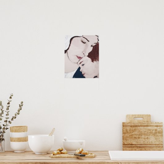 母子ポスター ポスター (キッチン)