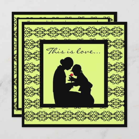 母子供の採用のベビーシャワー招待状 招待状 (正面/裏面)