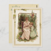 母子再生ヴィンテージ ポストカード (正面/裏面)