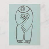 母子勉強 | Henri Gaudier-Brzeska ポストカード (正面)