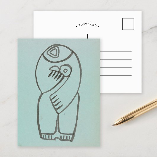 母子勉強 | Henri Gaudier-Brzeska ポストカード