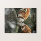 母子動物赤クマ撮影動物 ジグソーパズル (横)