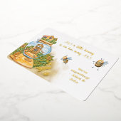 母子妊娠ホイル告知を書く 箔招待状 (回転した状態)