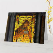 母子折りグリーティングカード カード (黄色い花)