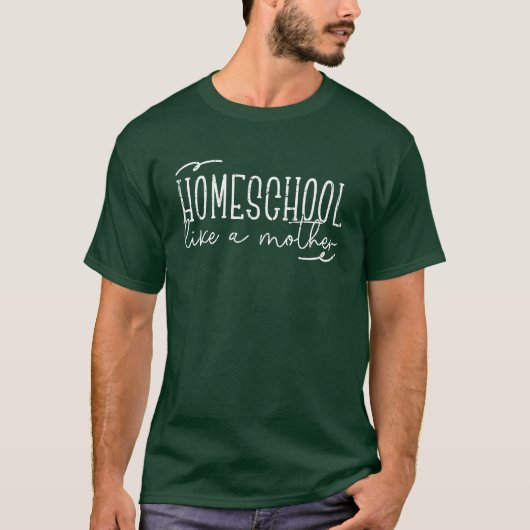 母子教育のようなホームスクール Tシャツ (正面)