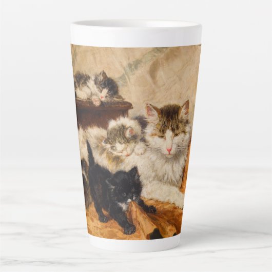 母子猫 カフェラテマグ (正面)