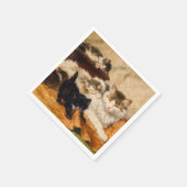 母子猫 スタンダードカクテルナプキン (角)
