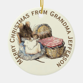 母子生まれたばかりの共パーソナライズされた セラミックオーナメント