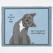 母子縁組：母の日 フリースブランケット (正面(横))