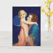 母子 カード (黄色い花)