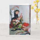 母子 カード (黄色い花)