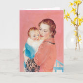 母子 カード (黄色い花)