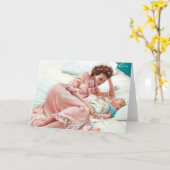 母子 カード (黄色い花)