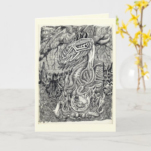 母子 カード (黄色い花)