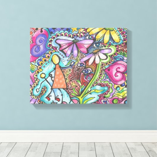 母子 キャンバスプリント (インサイチュ (ウッドフロア))