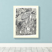 母子 キャンバスプリント (インサイチュ (ウッドフロア))