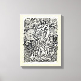 母子 キャンバスプリント