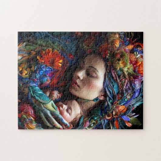 母子 ジグソーパズル (横)