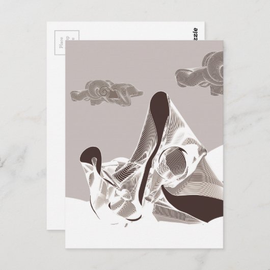 母子 ポストカード (正面/裏面)