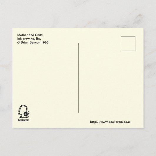 母子 ポストカード (裏面)