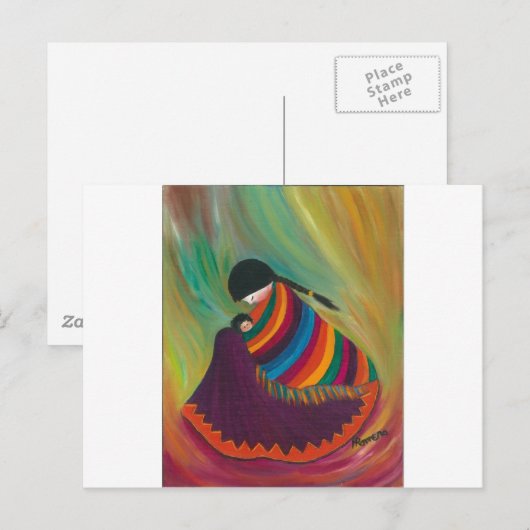 母子 ポストカード (正面/裏面)