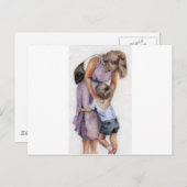 母子 ポストカード (正面/裏面)