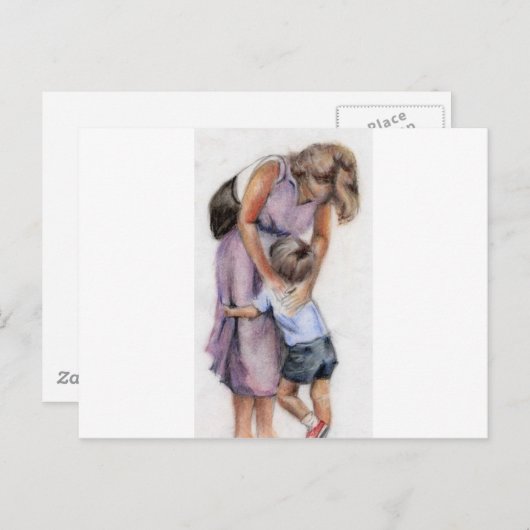 母子 ポストカード (正面/裏面)
