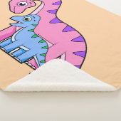 母子brachiosaurusイラストレーション。 シェルパブランケット (3/4)