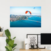 母岩の上飛んでいるのパモトルのパイロット ポスター (ホームオフィス)