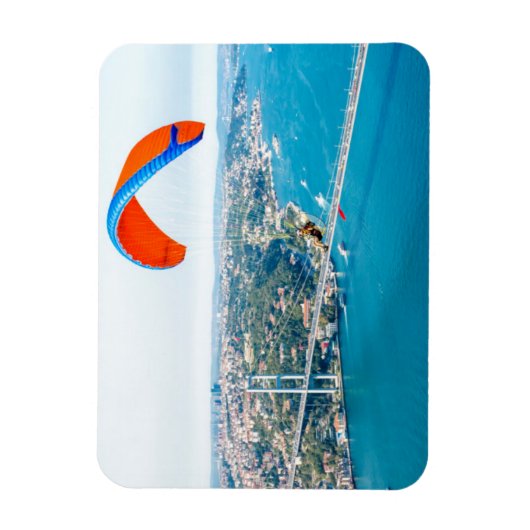 母岩の上飛んでいるのパモトルのパイロット マグネット (縦)