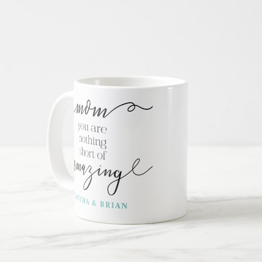 母引用文パーソナライズされたギフトマグ コーヒーマグカップ (正面左)