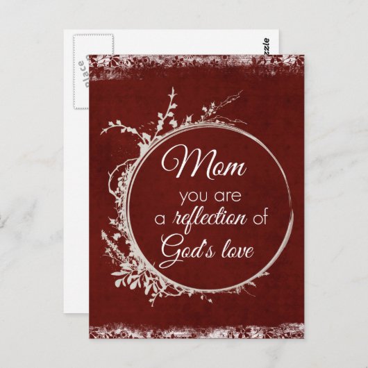 母引用文:神の愛の反映 ポストカード (正面/裏面)