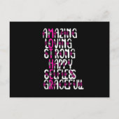 母引用文:素晴らしい母 |母の日 ポストカード (正面)