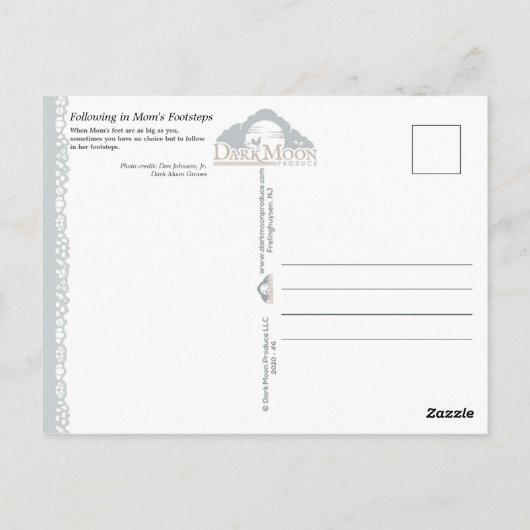 『母後を追の足跡』 ポストカード (裏面)