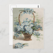 母忘れ日カードのバスケット ポストカード (正面/裏面)