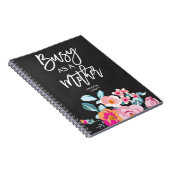 母忙しのメッセージやる気を起こさせるフローラ ノートブック (右側)