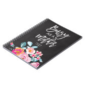 母忙しのメッセージやる気を起こさせるフローラ ノートブック (左側)