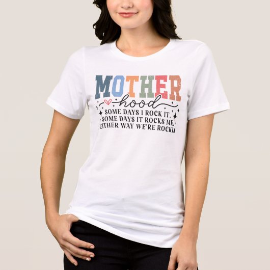 母性おもしろい トライブレンドＴシャツ (正面)