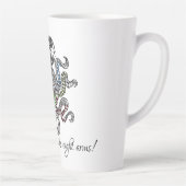 母性にはタコが8本必要アートだ カフェラテマグ (右)