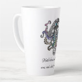 母性には8本の腕のタコアートカードが必要 カフェラテマグ (左アングル)