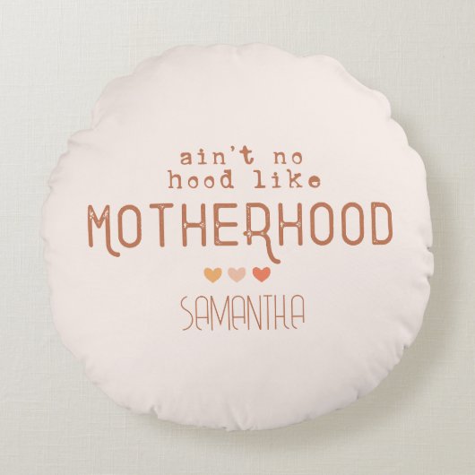 母性のようなフードは無い ラウンドクッション (正面)