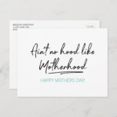 母性の母の日のはがきのようなフードなし ポストカード (正面/裏面)