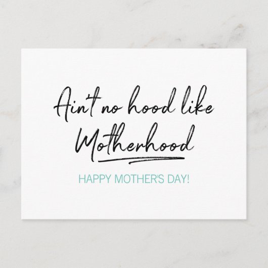 母性の母の日のはがきのようなフードなし ポストカード (正面)