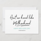 母性の母の日カードのようなフードなし カード (正面)