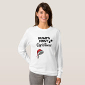 母性は初めてのクリスマスをぶつけます Tシャツ (正面フル)