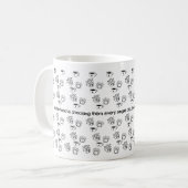 母性は愛で走る、眠気とは無縁 コーヒーマグカップ (正面左)